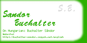 sandor buchalter business card