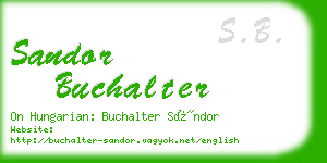 sandor buchalter business card